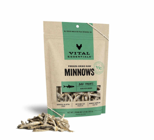 Vital Essentials(R) Freeze-Dried Minnows Dog Treats, (size: 2.5 oz)