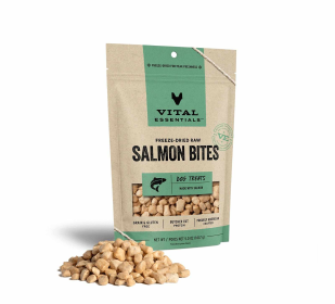 Vital Essentials(R) Freeze-Dried Raw Salmon Bites Dog Treats (size: 5 oz)