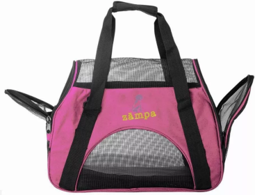 Zampa Airline Approved Soft Sided Pet Carrier (Color: Pink, size: 19" x 13" x 10")