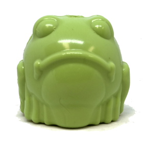 MKB Bull Frog Durable Rubber Chew Toy & Treat Dispenser (Color: Green, size: medium)