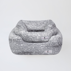 Cashmere Dog Bed (Color: Silver Fawn, size: large)