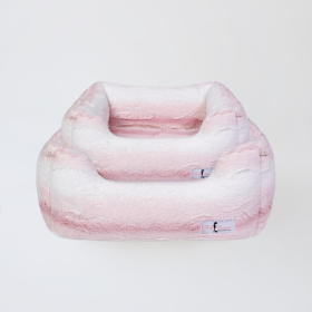 Cashmere Dog Bed (Color: Pink Angora, size: small)