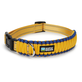 GG Reflective Paracord Collar (Color: Yellow, size: large)