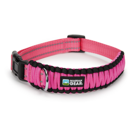 GG Reflective Paracord Collar (Color: Pink, size: small)