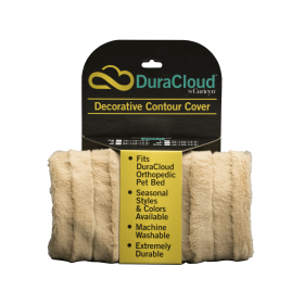 DuraCloud Orthopedic Pet Bed and Crate Pad Contour Cover (Color: Camel, size: X-Small)