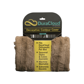 DuraCloud Orthopedic Pet Bed and Crate Pad Contour Cover (Color: Mocha, size: X-Small)