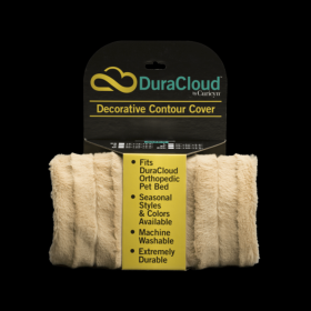 DuraCloud Orthopedic Pet Bed and Crate Pad Contour Cover (Color: Camel, size: large)