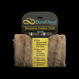 DuraCloud Orthopedic Pet Bed and Crate Pad Contour Cover (Color: Mocha, size: X-Large)