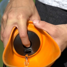 Fold-A-Bowl - Portable Pet Water Bottle and Bowl (Color: Orange)