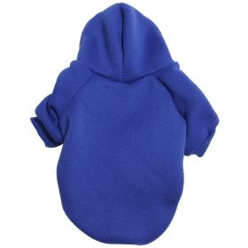 Pet Sweatshirt With Hoodie; Machine Washable Sweater For Dogs Puppies Sweater Clothes Apparel (Color: Blue, size: M)