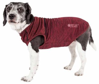 Pet Life Active 'Aero-Pawlse' Heathered Quick-Dry And 4-Way Stretch-Performance Dog Tank Top T-Shirt (Color: Red, size: X-Large)