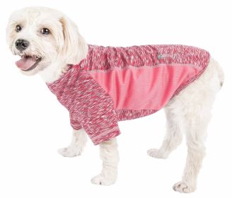 Pet Life Active 'Warf Speed' Heathered Ultra-Stretch Sporty Performance Dog T-Shirt (Color: Pink, size: X-Small)