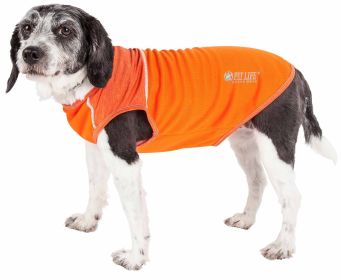 Pet Life Active 'Aero-Pawlse' Heathered Quick-Dry And 4-Way Stretch-Performance Dog Tank Top T-Shirt (Color: Orange, size: X-Large)